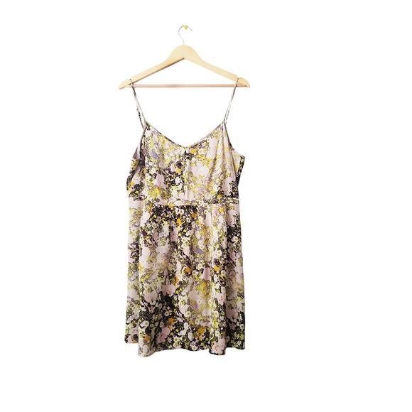 Madewell Sungarden Floral Silk Sleeveless Mini Dress Size 12 - Picture 1 of 9